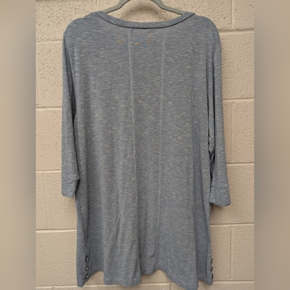 Simply Noelle XXL (16-18) heather blue tunic blouse in excellent condition - Picture 2 of 14